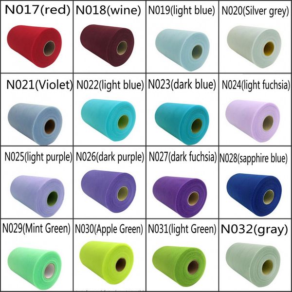 44 couleurs Matt Mesh Tulle Roll Spool 6 