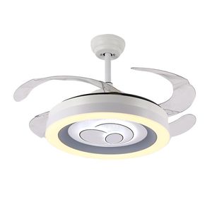 Lampe de ventilateur de plafond de 42 pouces avec lames ABS invisibles gradation télécommande variable 110V 220V