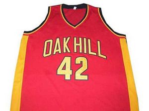 42 JOSH SMITH OAK HILL ACADEMY Retro Basketball Jersey Hombres cosidos personalizados Cualquier número Nombre Jerseys