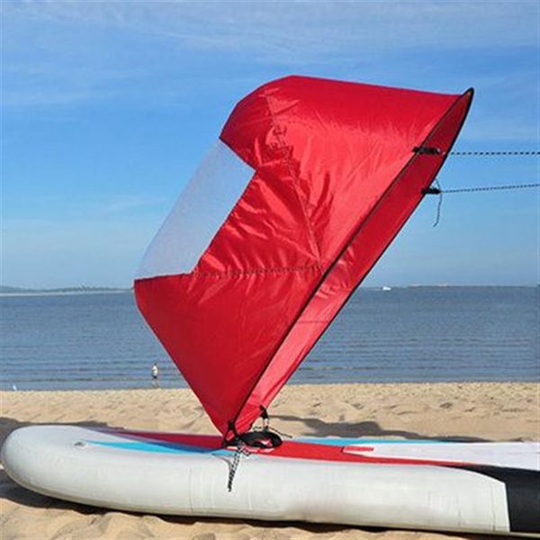 42 Kayak Boat Wind Paddle Kit de voile Popup Board Airon Airon sous le vent Ventille avec fenêtre transparente Accessoires en kayak253l