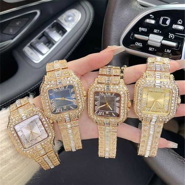 42% de réduction sur montre montre de luxe diamant pour homme avec boîtier en acier précis et bracelet surface minérale super miroir