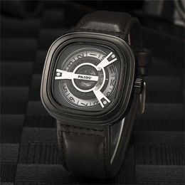 42% KORTING horloge Horloge Seven Friday Men Unique Stylish Creative Clock Quartz Japan Movement M1B01 Steel Relog 230727