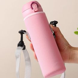 420-1500 ml Sport Water Bottle Bott Insulater Sac Insulate Néoprène Pouche Holder Cover Cover Carrier pour bouteille avec bandoulière