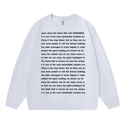 420 digitale direct spray letter ronde hals Amerikaanse hoodie in luie stijl voor dames 2023 nieuwe pluche top met lange mouwen