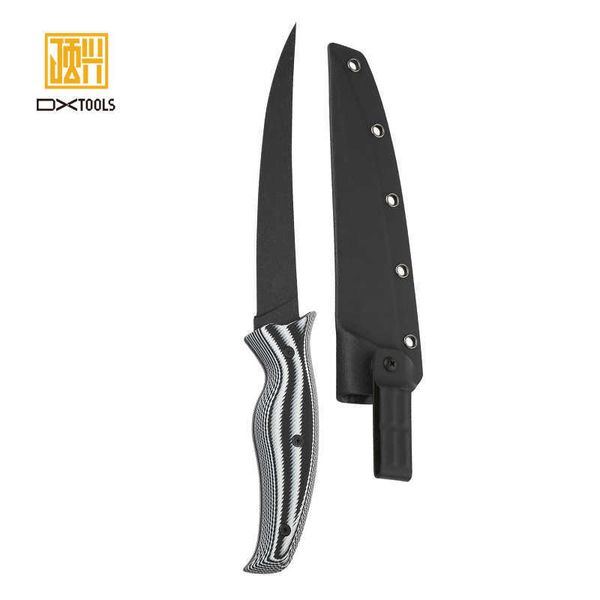 Cuchillo para filete de pescado de acero inoxidable 420 con funda, cuchillo para filetear para pescado y cuchillo para deshuesar para cortar carne