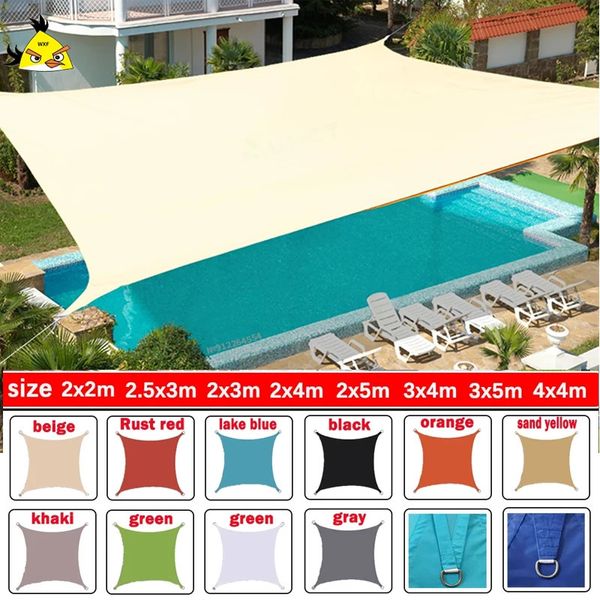 Voile d'ombrage imperméable 420D pour jardin extérieur, plage, camping, patio, piscine, tente, pare-soleil.240309