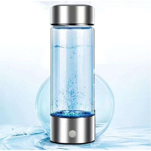 420 ml Cup d'eau riche en hydrogène électrique Rich Rich Générateur d'eau Bouteille Titanium Qualium Filtre Portable Antioxydant Hydrogy Rich Cup