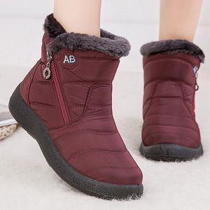 422 Waterdichte sneeuw voor schoenen Fashion Women Casual Lightweight Ankle Botas Mujer Warm Winter Boots Black 230923 447