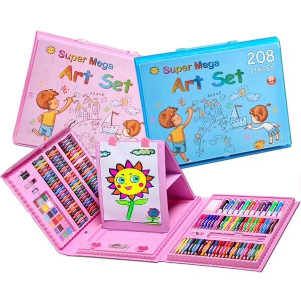 42208 pièces enfants Art peinture ensemble jouets éducatifs aquarelle Crayon Crayon stylo à eau planche à dessin Doodle fournitures enfants cadeau 240124