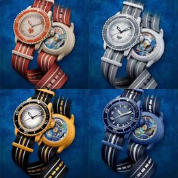 42mm designer watch men quartz designer montres océan pacifique océan antarctique indien biocéramique 42mm montre de luxe bleu noir montre-bracelet étanche sd049