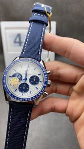 42mm mechanische chronograaf limited edition herenhorloge 1970 polshorloge hoogste kwaliteit Handmatig opwindbaar uurwerk saffierkristal waterdicht zilverblauw