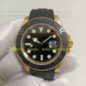 Real Photo Mens 42 mm Yellow Gold Watch Vs Men 266658 Sapphire Bracelet en caoutchouc noir en cadran noir 28800 VSF Cal.3235 VS