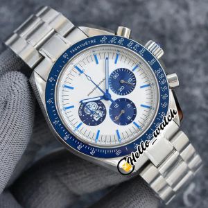 42 mm Professional Moon Watches Prix 50e anniversaire Montre pour homme Cadran blanc 310 32 42 50 02 001 OS Quartz Chronographe Bleu Nylon L228v