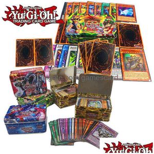 42pcs / boîte lot avec boîte cartes rares Yu Gi Oh carte de jeu anglaise 2 Flash Yugi Muto Collection enfants cadeaux de Noël jouets G220311 Drop Delive Dhq3S