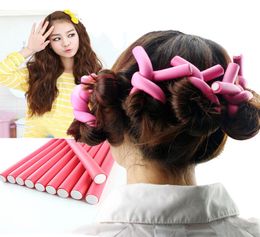42 piezas set 7 estilos rodillos rizadores de pelo espuma en espiral varillas flexibles para rizar el cabello flexibles gota 6226909