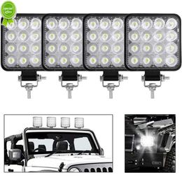 Luces de trabajo de automóviles de 42W Spotlight Super Bright LED para automóvil/motocicleta/SUV/camión/carretilla elevadora/bote 6000K 12/24 V Lámparas de conducción