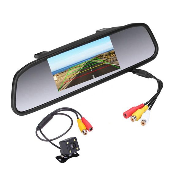 43 pouces voiture HD rétroviseur moniteur CCD vidéo Auto aide au stationnement LED Vision nocturne inversion vue arrière Camera6419513