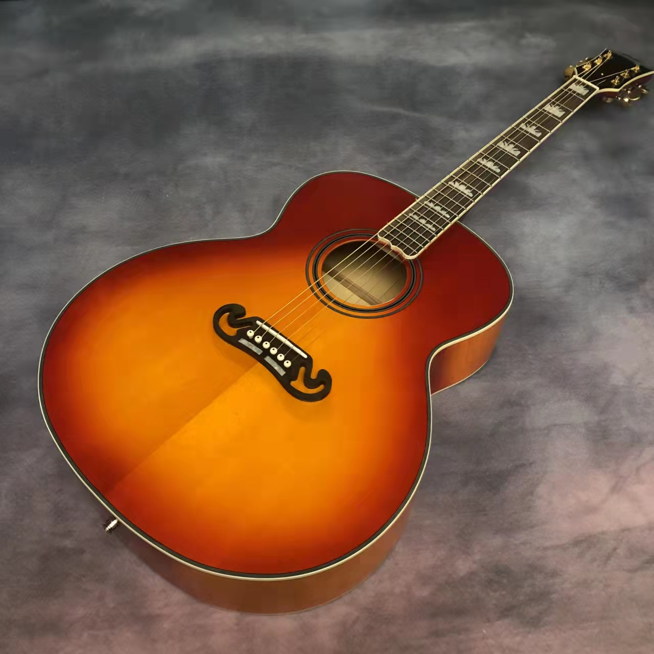 43 дюйма серии J200 профиль с твердым древесиной вишневой красной плюс электрический корпус гитара