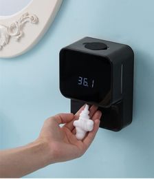 430 ml automatische schuimzeepdispenser Infrarood handen Wandmontage Led Smart Sensor Touchless vloeistofdispensers6461678