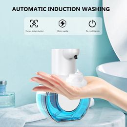 Distributeur de savon automatique de 430ML, bouteille de désinfectant pour les mains sans contact, capteur infrarouge, distributeur de savon mural, accessoires de salle de bains 240313