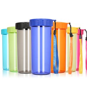 Gobelet en plastique Transparent de 430ml, tasse Portable, anti-fuite et anti-chute, bouteille d'eau pratique pour le sport, livraison gratuite