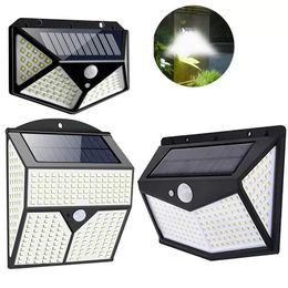 436 LED Solar Wall Lights PIR Motion Sensor Wandlamp Buiten Waterdicht Yard Beveiligingslampen Loodlampen voor Garden Decoratie