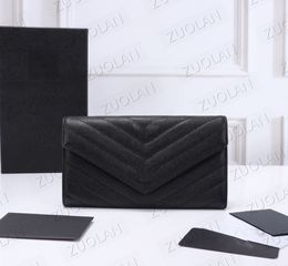 437469 nouveaux portefeuilles pour femmes marque Long portefeuille sac à main pour dames mode pochette avec boîte Designer Billetera 19-11-2.5