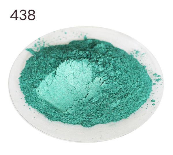 Poudre de Mica vert foncé 438, pour artisanat d'art, cosmétiques automobiles, fard à paupières, revêtement en poudre céramique, pigment époxy 2962467