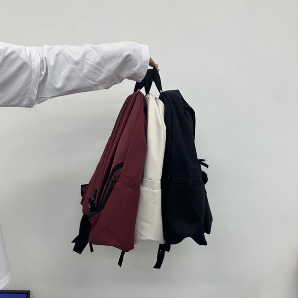 Mochila de 43cm para estudiantes masculinos y femeninos, versión coreana, famosa mochila de lona de internet, mochila de viaje japonesa de gran capacidad