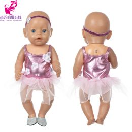 43cm Reborn Baby Doll Rose Coat Jirt 18 "American Girl Girl Dolls Clothes Veste Enfants Toys Câbés