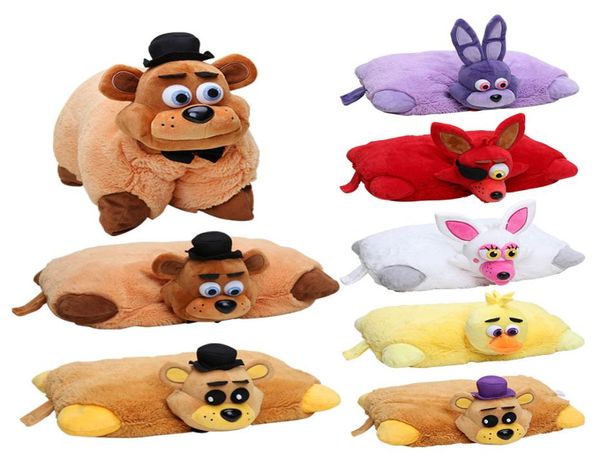 43 cm 30 cm Cinq nuits à Freddys oreiller en peluche fnaf Golden Freddy Fazbear Mangle chica bonnie foxy peluche oreiller en peluche poupée jouet Y25109801