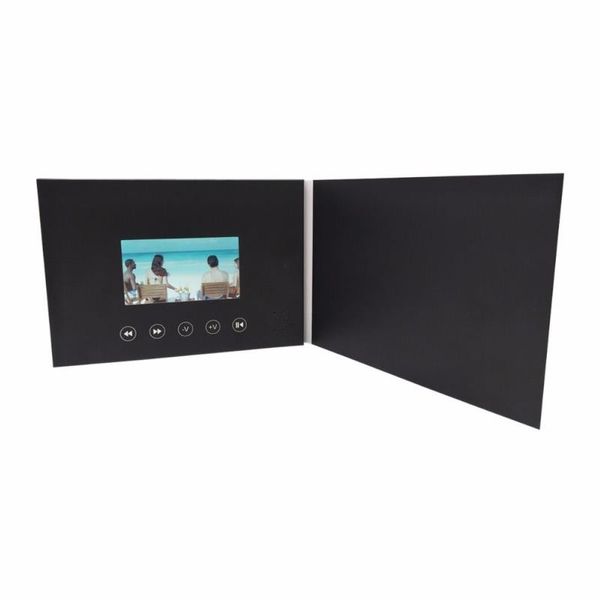 Freeshipping Tarjetas de folletos de video en blanco y negro de 43 pulgadas para presentaciones Reproductor de publicidad digital en blanco Pantalla de 43 pulgadas Libro de videos Gajl