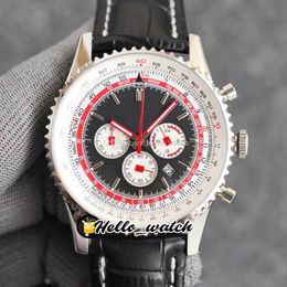 43mm B1 TWA Special Edition Horloges AB01211B1B1X2 AB01211 Quartz Chronograph Mens Horloge Wit Binnen Zwart Dial Lederen Band Hello_Watch A100 (2)