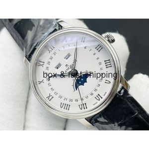 Reloj de lujo de diseñador de 43 mm resistente al agua mecánico de negocios elegante Fifty titanio NUEVO Fathoms Bathyscaphe 6654 Mondphasen multifunción 5054-1110-B52A ZZJ3