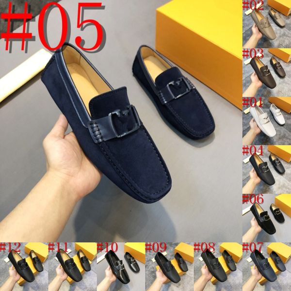 43Model British Style Crocodile Match Shoes Designer Men Loafers Luxury Breathable Le cuir PEA TREND LAPERS LAZY38-47