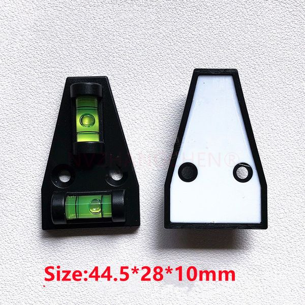 44.5*28*10 mm 2pc Mini T-Type Spirit Spirit Triangle Triangle Nivel láser Kit de medición de burbujas para bricolaje vertical horizontal