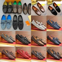 44 couleurs pantoufles de mocassins pour hommes en daim chaussures habillées pour hommes en poils de cheval de veau mocassins à enfiler cousus à la main baskets décontractées taille 38-44 mocassins de conduite sandales logo