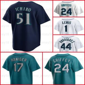 44 Jr. Julio Rodriguez Baseball Jersey 3 JP Crawford Kolten Wong Ty France Cal Raleigh George Kirby Logan Gilbert Suzuki Ichiro A.J. Goberge 25