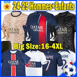 XXXL 4XL MBAPPE O.DEMBELE camisetas de fútbol 23 24 HAKIMI G.RAMOS KOLO MUANI VERRATTI MARQUINHOS PsGes Maillots de camisetas de fútbol 2023 2024 Fans Player versión kits para niños