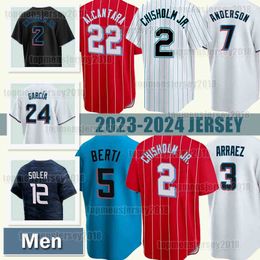 2 Jazz Chisholm Jr. Jersey 7 Tim Anderson Béisbol 22 Sandy Alcántara 12 Jesús Sánchez 1 Nick Gordon Eury Pérez Jesús Luzardo Edward Cabrera Jake Burger Mesa Jonah Bride