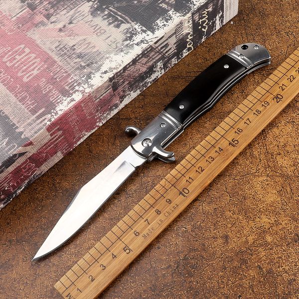 440c Cuchillo plegable de acero Manejo de madera de campamento al aire libre Autodefensa Jungle Adventure EDC Tools Fruit Jacknife