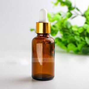 440pcs / lot 1 oz en verre bouteille en gros de 30 ml bouteilles de compte-gouttes avec 5 capuchons pour 30cc eliquid tfbif