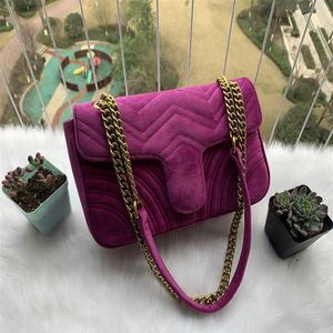 443497 voor tassen portemonnee fluweel Velvet vrouwen hoge zakkwaliteit messenger ontwerper tas schouder luxe handtassen crossbody ketting tas han biaeg305p