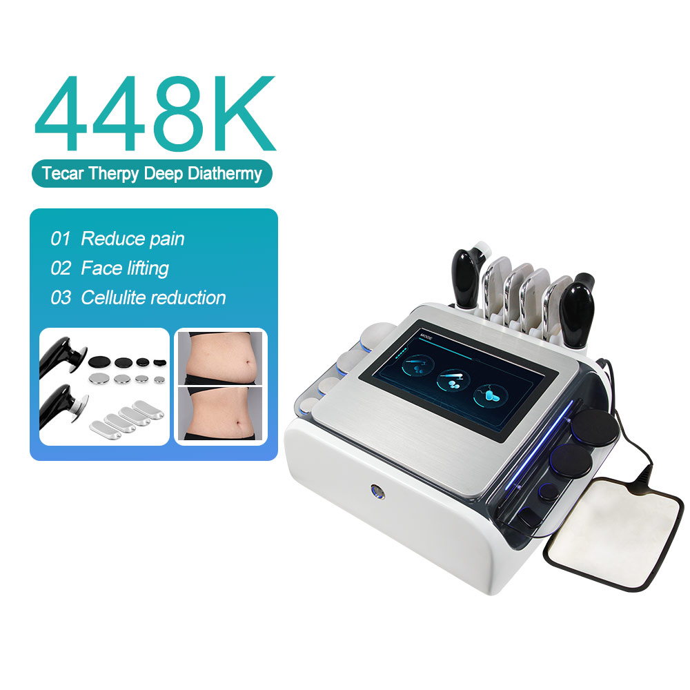 448K TECAR Máquina de terapia de diatermia profunda para alívio da dor corporal PAD Física para queima de gordura Equipamento de Tecar Smart