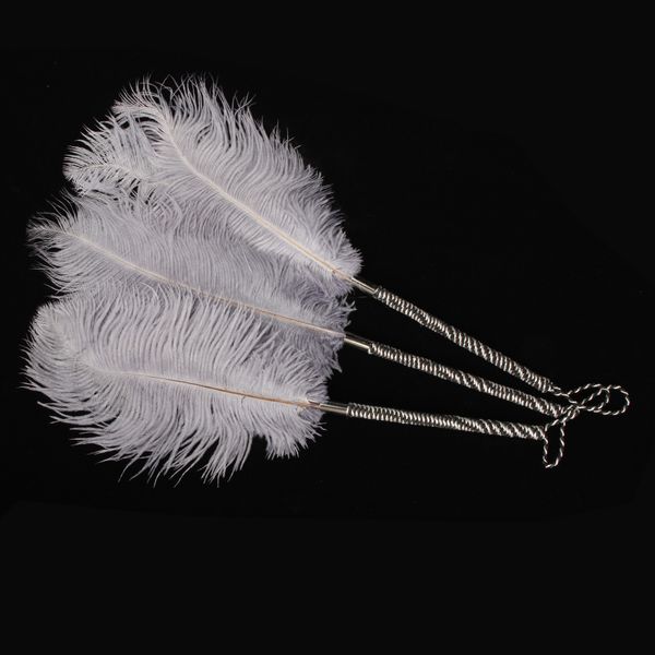 44 cm negro Soft Foreplay Ostrich Flirt Feather Toys Slave Paddle Flirting Spanking Fetish Adulto Productos sexy para parejas Artículos de belleza