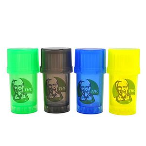 44mm 3 onderdelen plastic Tabak Slijpmachines rook winkel cnc tanden filter netto droge kruid wegwerp shisha vape pen bong grinder