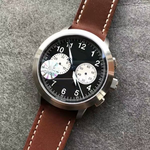 44mm chronographe chrono chronomètre automatique 7750 hommes montre hommes montre-bracelet GF meilleure qualité montres saphir cristal