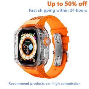 49mm smart watch Voor Apple watch iWatch Ultra Series 8 silicagel Horloge Case marine band smart watch sport horloge Beschermende beschermhoes
