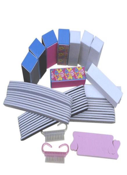 44pcs Kits en plastique Kits Ensemble de tampon Fichier de ponçage de blocs pour la manucure d'art de Nail Art Tools pour Care Care3494422
