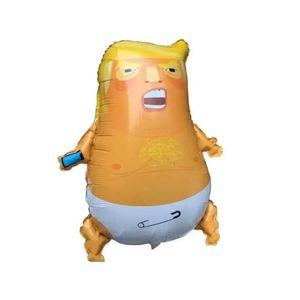44 x 58 cm 23 pouces UPS Angry Baby Trump Ballons Film d'aluminium de dessin animé brillant Donald Toys Party Pinata Gag Cadeaux I AM BACK MAKE AMERICA GREAT MAGA US President ERCA